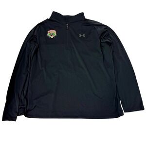 Under Armour Mens 2XL Black Heatgear Quarter Zip Pullover‎ Georgia Dugout Club